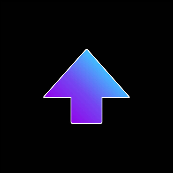 Flèche noire pointant vers le haut icône vectorielle dégradé bleu - Vecteur, image
