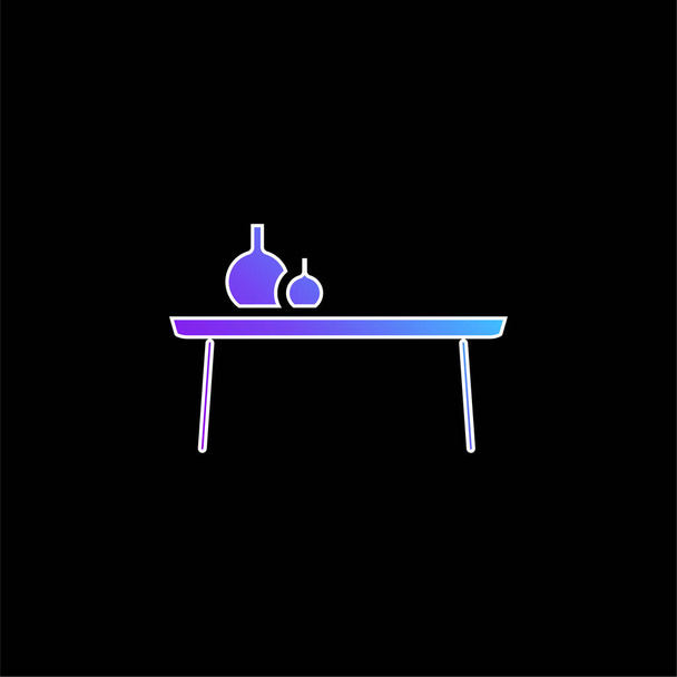 Bedside Table blue gradient vector icon - Vector, Image