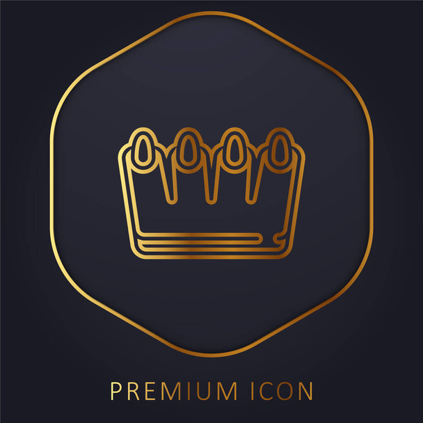 Ours griffe ligne d'or logo premium ou icône - Vecteur, image