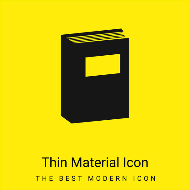 Livro Educação Ferramenta mínima amarelo brilhante ícone material - Vetor, Imagem