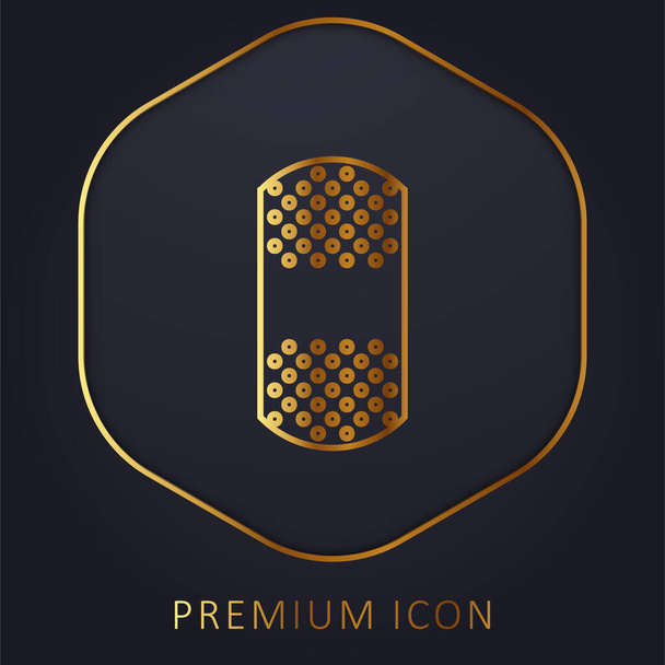 Band Aid golden line premium logo or icon - Vector, Image
