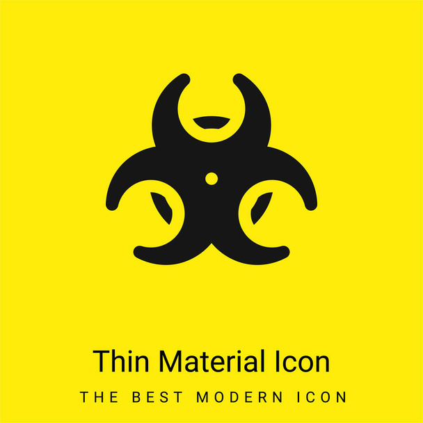 Icono de material amarillo brillante mínimo de riesgo biológico - Vector, Imagen