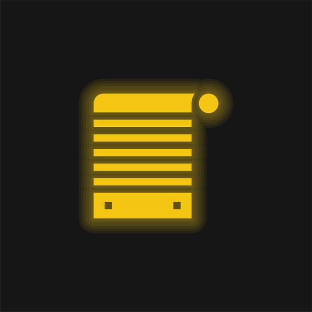 Icona fluorescente gialla cieca - Vettoriali, immagini