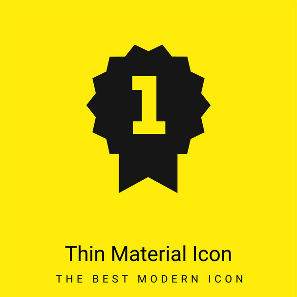 Ícone de material amarelo brilhante mínimo do distintivo - Vetor, Imagem