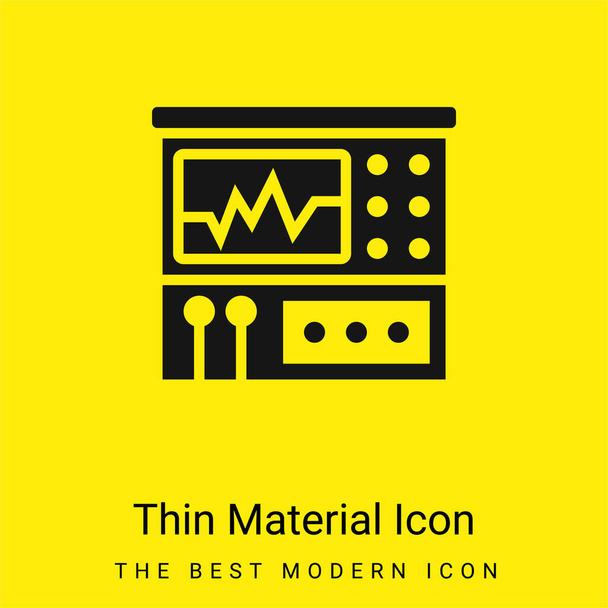 Analyzer minimal bright yellow material icon - Vector, Image