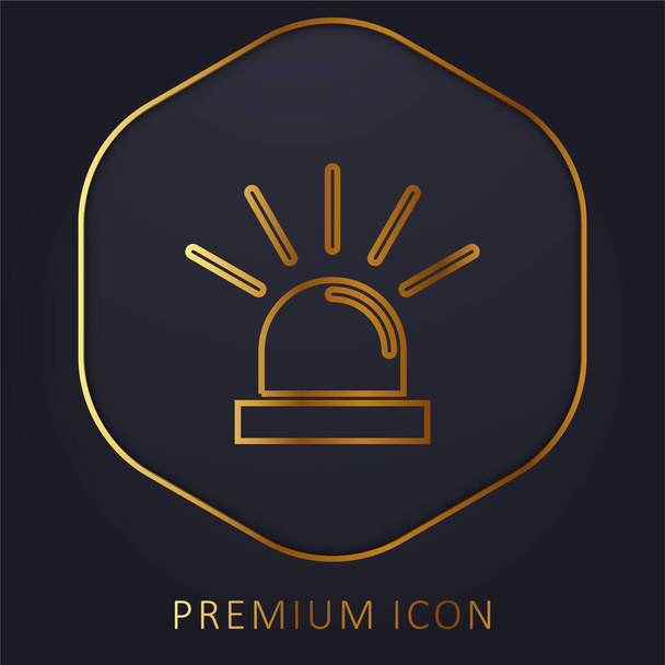 Allarme linea dorata logo premium o icona - Vettoriali, immagini