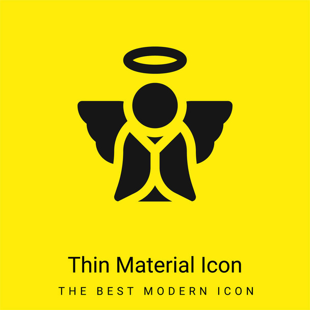 Angel minimal bright yellow material icon - Vector, Image