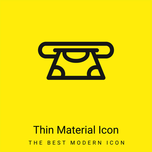 Atm Card ícone material amarelo brilhante mínimo - Vetor, Imagem