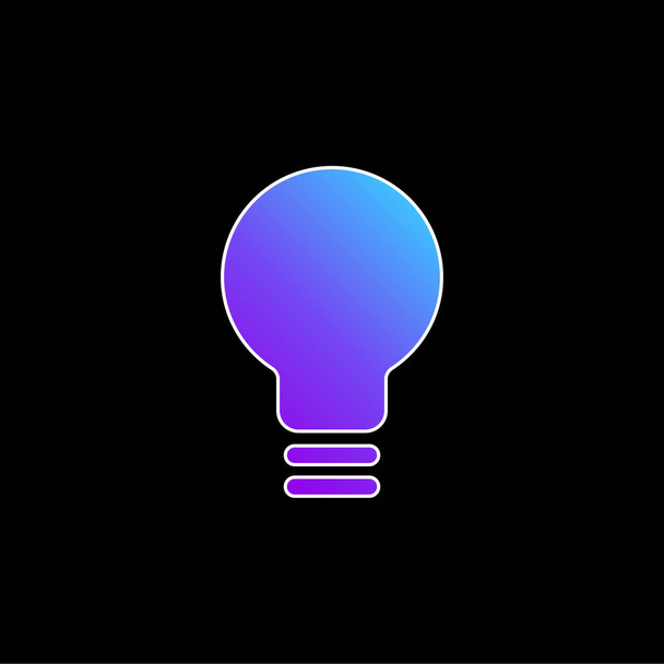 Icône vectorielle dégradée bleue ampoule noire - Vecteur, image