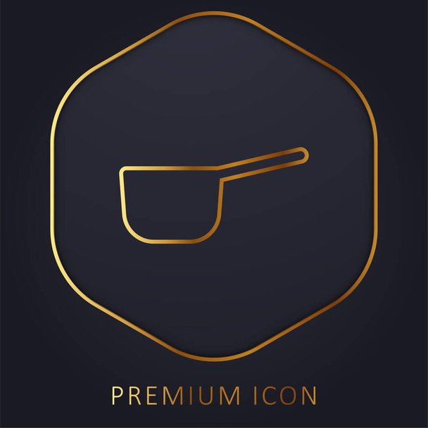 Grande casserole ligne d'or logo premium ou icône - Vecteur, image