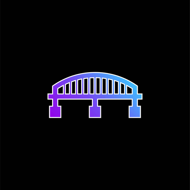 Ponte blu gradiente vettoriale icona - Vettoriali, immagini