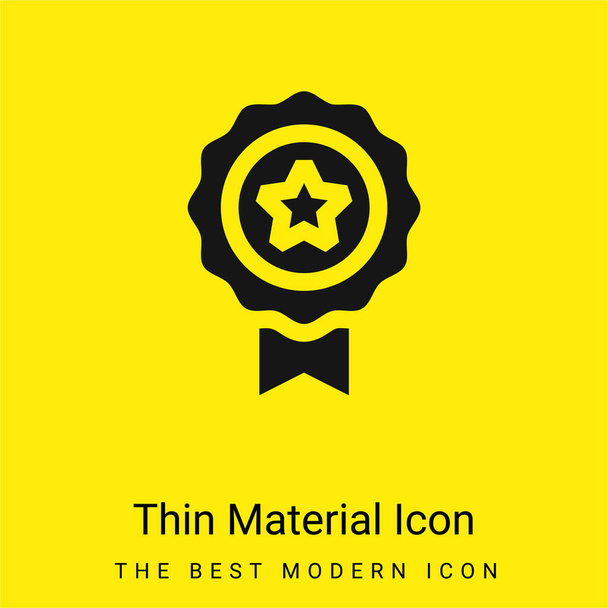 Récompense minimale icône matériau jaune vif - Vecteur, image