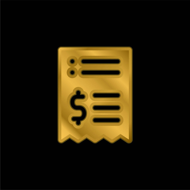 Білл золотий металевий значок або вектор логотипу
 - Вектор, зображення