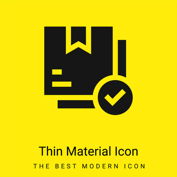 Pudełka minimalna jasnożółta ikona materiału - Wektor, obraz