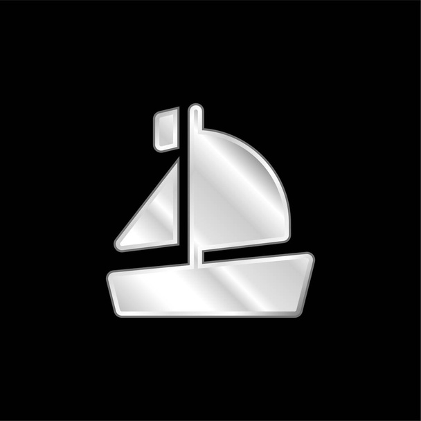 Loď postříbřené kovové ikony - Vektor, obrázek
