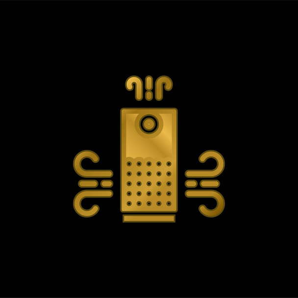 Золота металева іконка очищувача повітря або вектор логотипу
 - Вектор, зображення