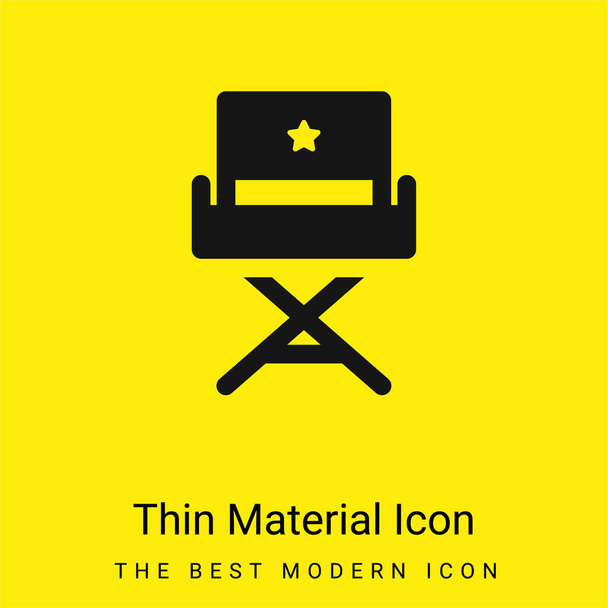 Acteur minimal jaune vif icône matérielle - Vecteur, image