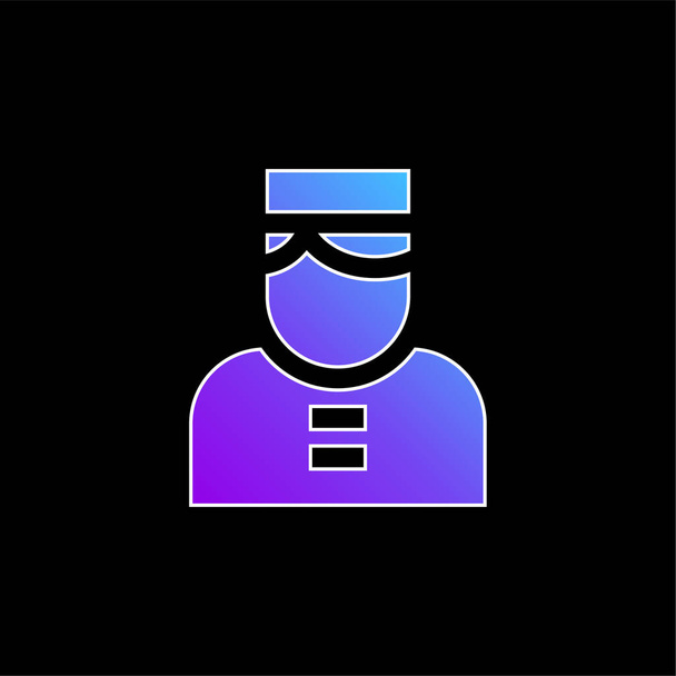 Bellboy azul icono de vector gradiente - Vector, imagen