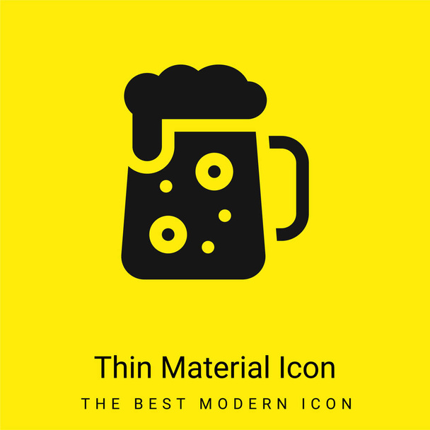 Μπύρα minimal φωτεινό κίτρινο υλικό εικονίδιο - Διάνυσμα, εικόνα