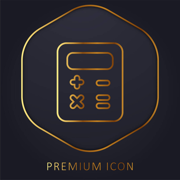 Balance Sheet golden line premium logo or icon - Vector, Image