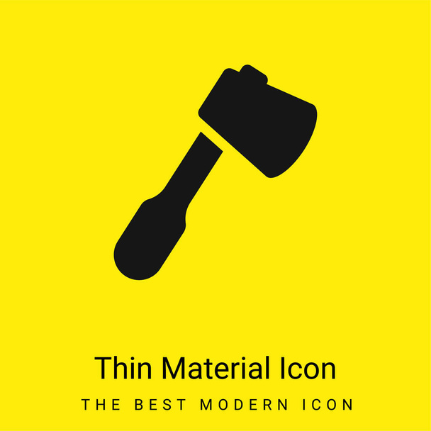 Ax minimaal helder geel materiaal icoon - Vector, afbeelding