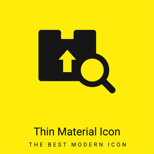 Laatikko minimaalinen kirkkaan keltainen materiaali kuvake - Vektori, kuva