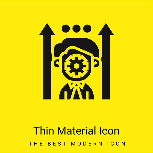 Boosting Potential minimális fényes sárga anyag ikon - Vektor, kép