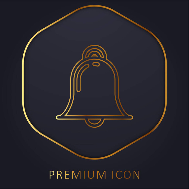 Hälytys kultainen viiva premium logo tai kuvake - Vektori, kuva