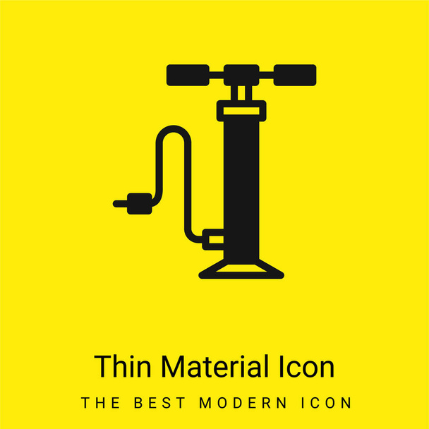 Air Pump minimal bright yellow material icon - Vector, Image