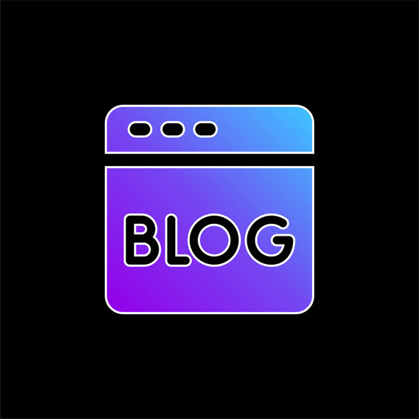 Blog icona vettoriale gradiente blu - Vettoriali, immagini