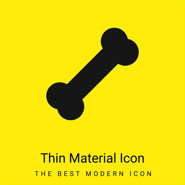 Botten minimale helder geel materiaal icoon - Vector, afbeelding