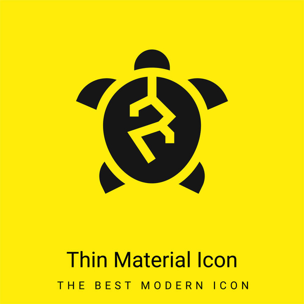 Dierlijke wreedheid minimaal helder geel materiaal icoon - Vector, afbeelding
