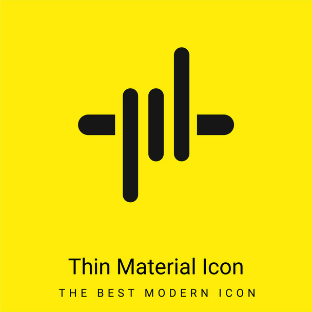 Icono de material amarillo brillante mínimo atado - Vector, imagen
