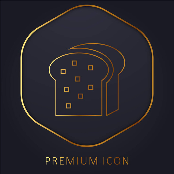 Kenyér arany vonal prémium logó vagy ikon - Vektor, kép