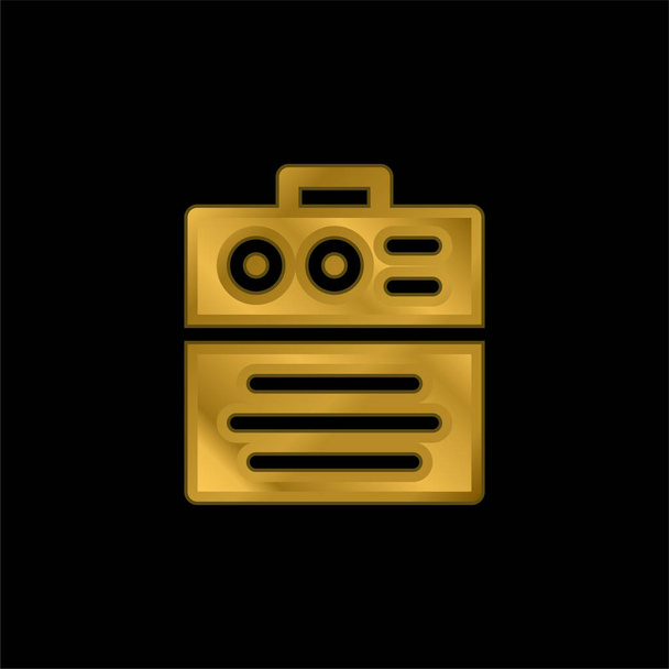 Підсилювач золотистої металевої піктограми або вектора логотипу
 - Вектор, зображення