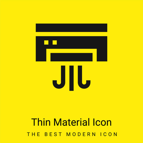 Ac minimal bright yellow material icon - Vector, Image