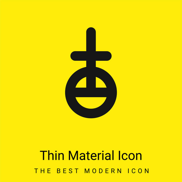Астрологічний знак мінімальна яскраво-жовта ікона матеріалу
 - Вектор, зображення