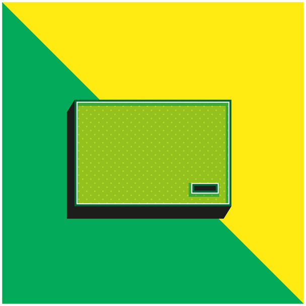 Blackboard Zielona i żółta nowoczesna ikona wektora 3D logo - Wektor, obraz