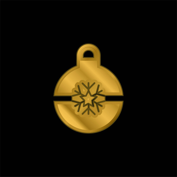 Bauble vergoldet metallisches Symbol oder Logo-Vektor - Vektor, Bild