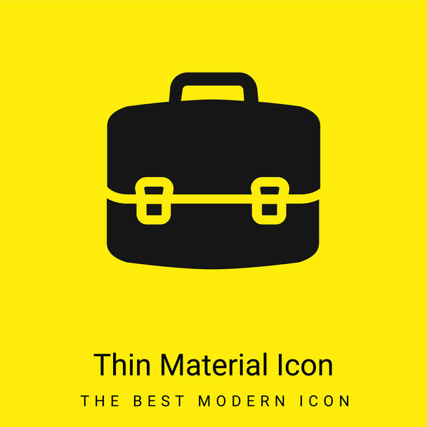 Valigetta icona minimale materiale giallo brillante - Vettoriali, immagini