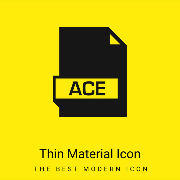 Ace minimal bright yellow material icon - Vector, Image