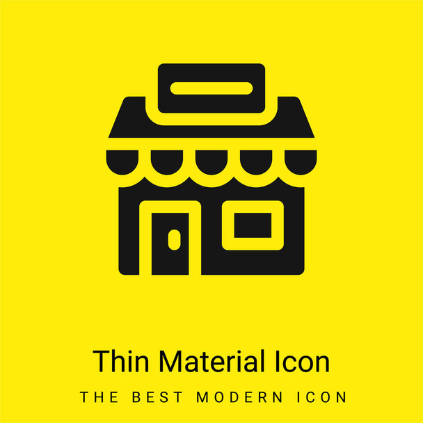 Agencia mínimo icono de material amarillo brillante - Vector, Imagen