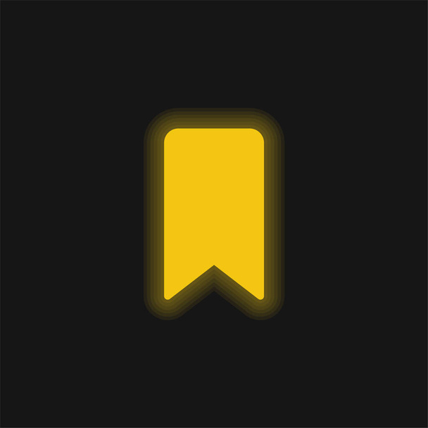 Segnalibro giallo icona al neon incandescente - Vettoriali, immagini