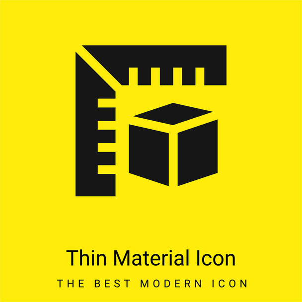 3d Modellazione icona materiale giallo brillante minimo - Vettoriali, immagini