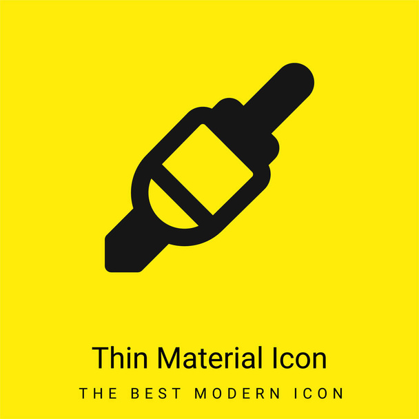 Audio Jack minimal jaune vif icône matérielle - Vecteur, image