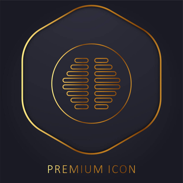 Badkamer Drainage van ronde vorm gouden lijn premium logo of pictogram - Vector, afbeelding