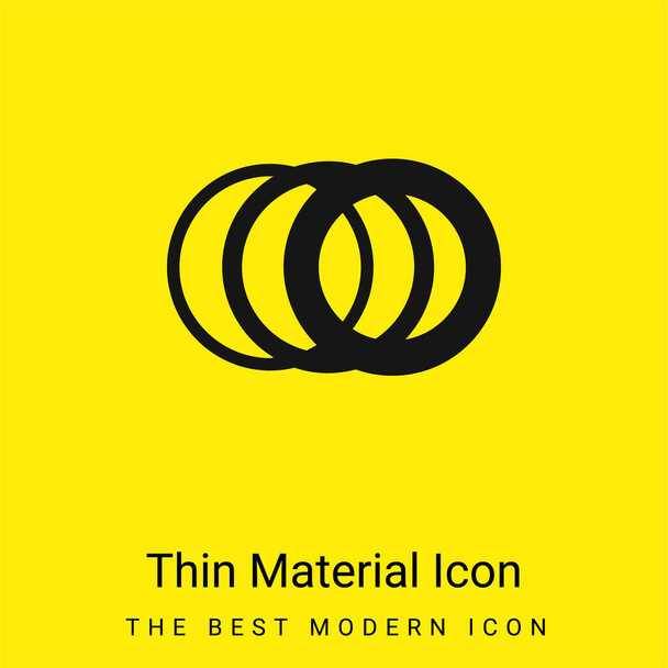 Logos du métro de Bilbao minime icône de matériau jaune vif - Vecteur, image
