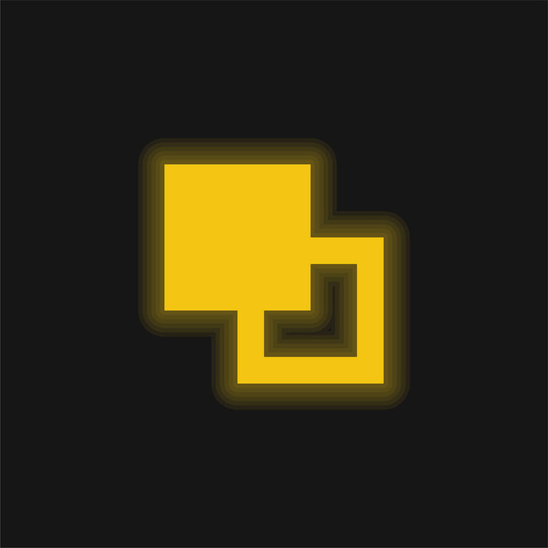 Background yellow glowing neon icon - Vector, Image