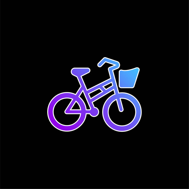 自転車青グラデーションベクトルアイコン - ベクター画像