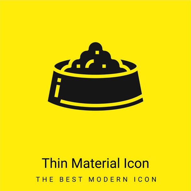 Ciotola minimale brillante icona materiale giallo - Vettoriali, immagini